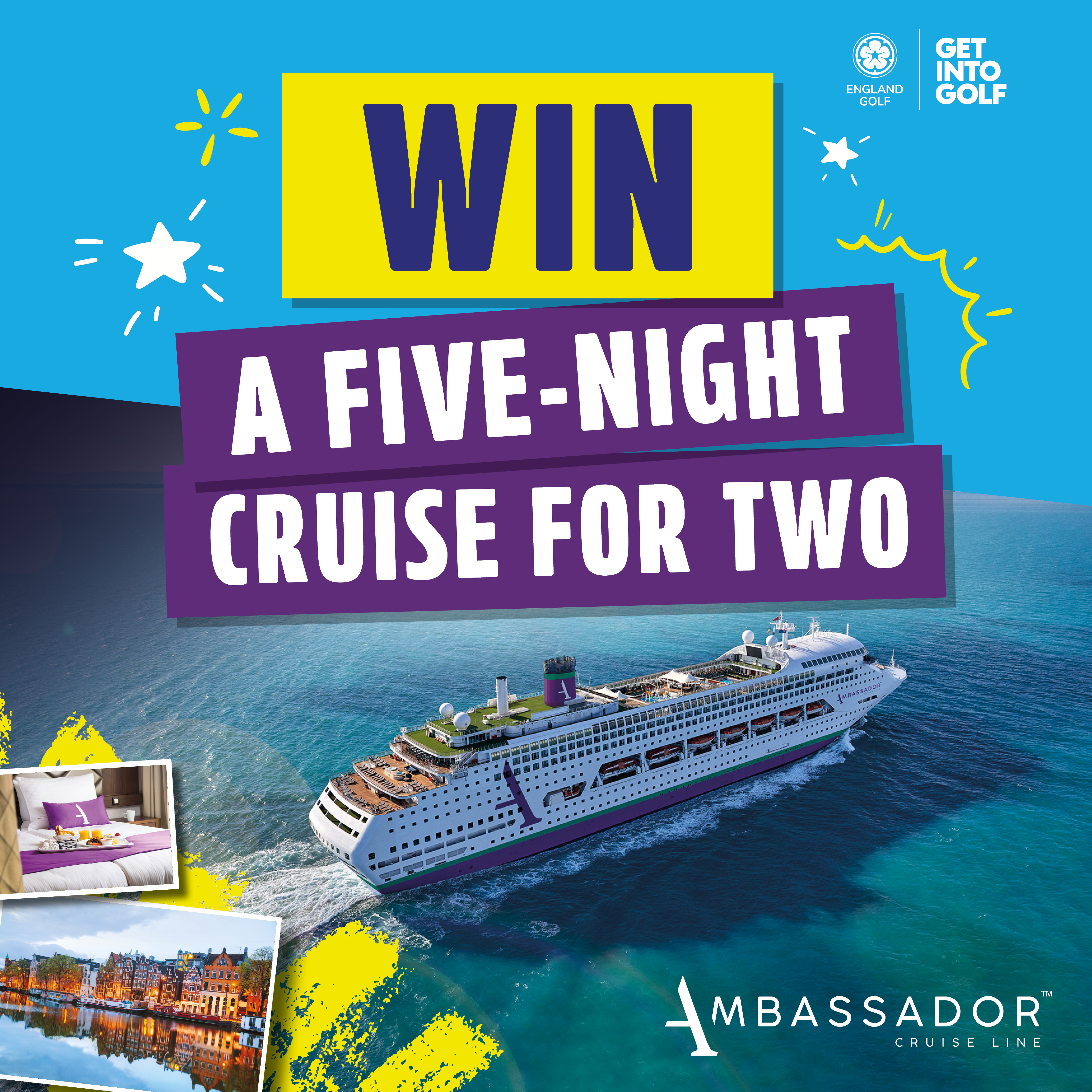 Win a 5 night cruise with England Golf and Ambassador